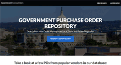 Desktop Screenshot of governmentpurchaseorders.com